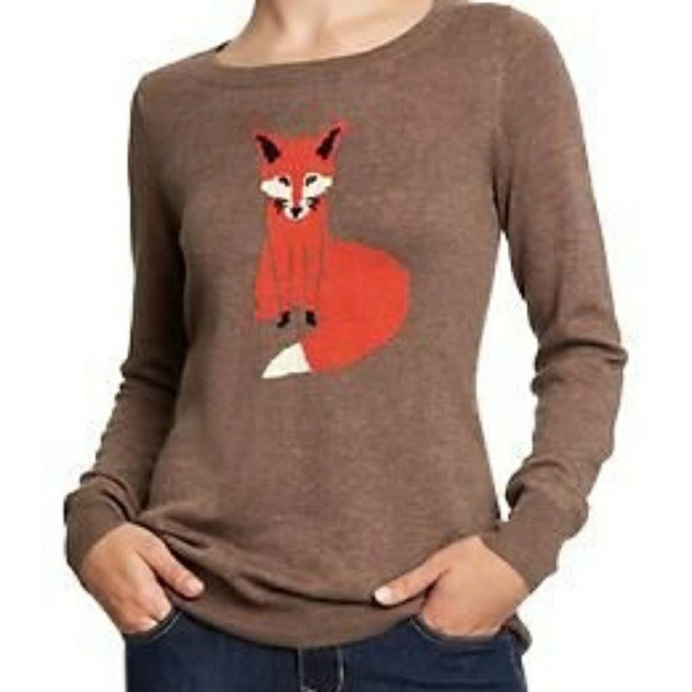 Old Navy “Retired” Knit Fox Sweater Sz.M
